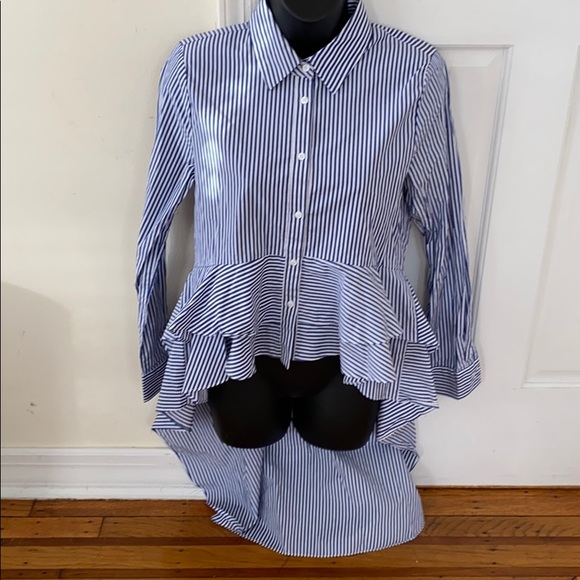 Zara Tops - Zara hi/low striped top size small